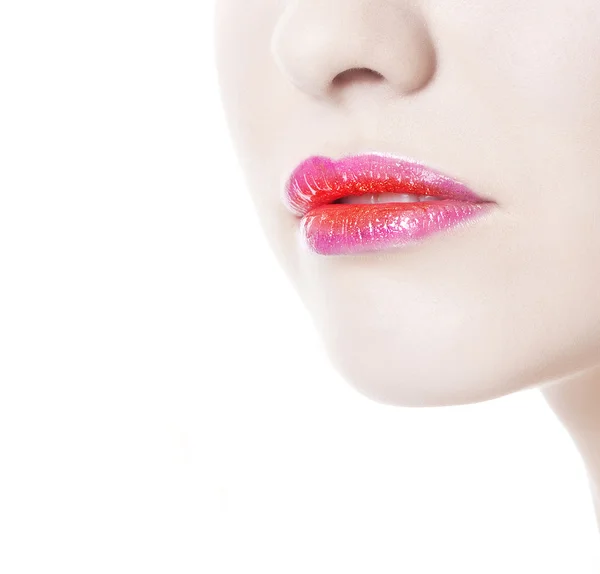 Los labios femeninos — Foto de Stock