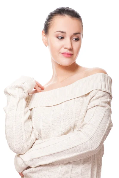 Женщина в свитере — стоковое фото