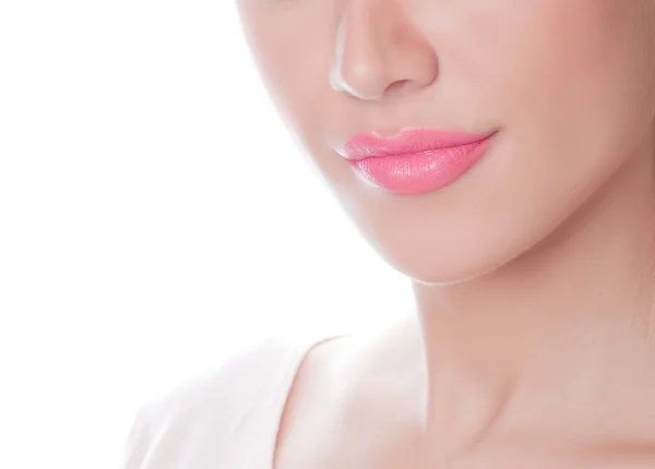 Close-up van vrouwelijke lippen — Stockfoto