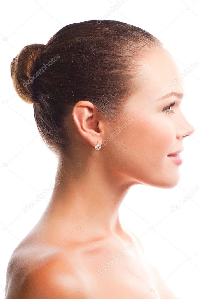 Beautiful female profile