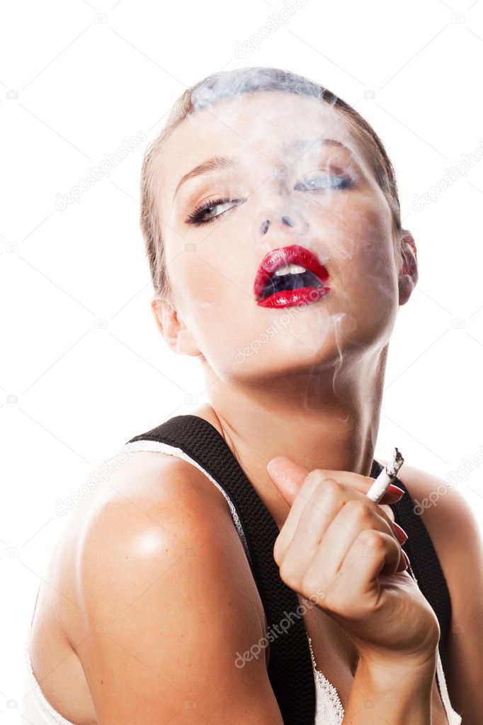 Woman with cigarette