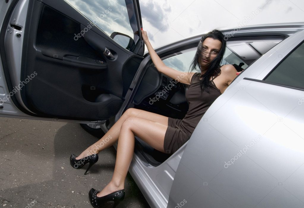 Woman in a car
