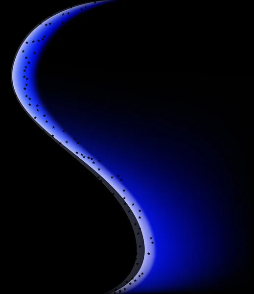 光沢のある青い波 — ストック写真