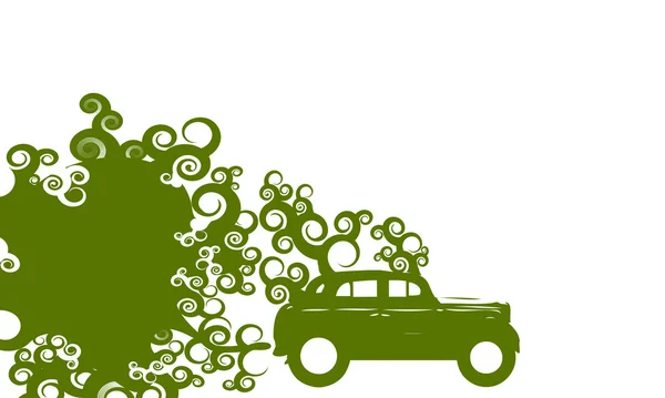 Carro ecológico — Vetor de Stock