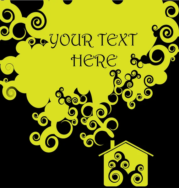 Hausdesign - Platz für Ihren Text — Stockvektor