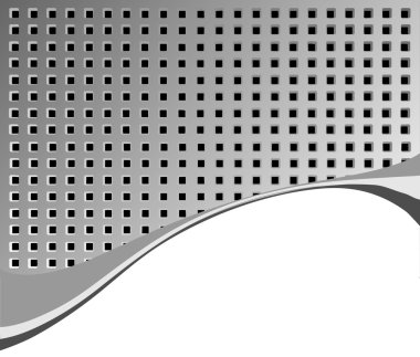 Metallic surface with holes background clipart