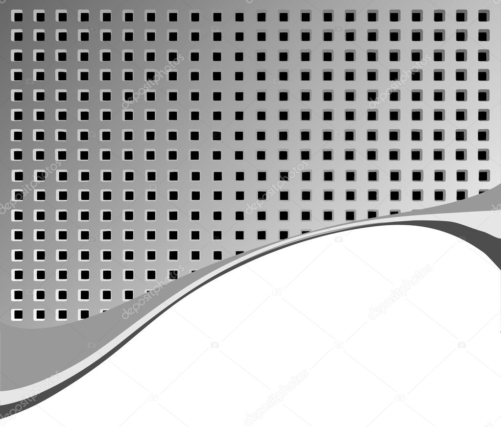 Metallic surface with holes background