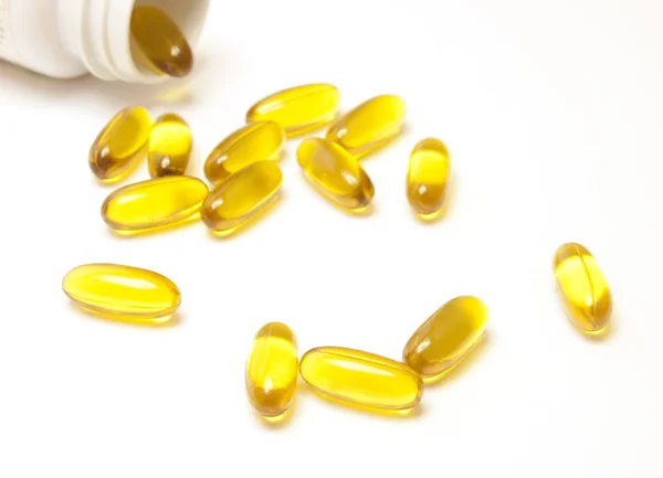 Gelbe Vitaminpillen — Stockfoto