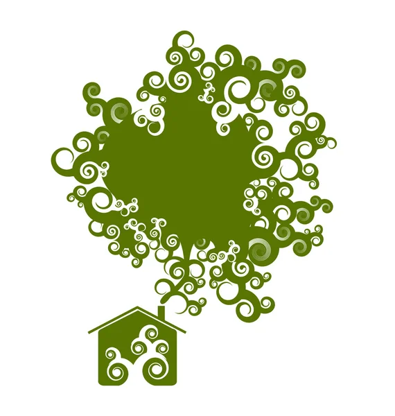 Eco house design — Stock Vector