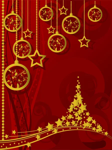 Feliz Navidad y Feliz Año Nuevo — Archivo Imágenes Vectoriales