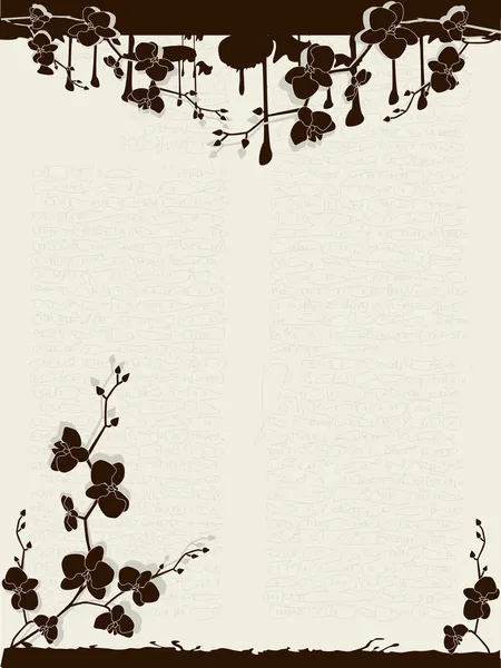 Contexte avec des orchidées — Image vectorielle