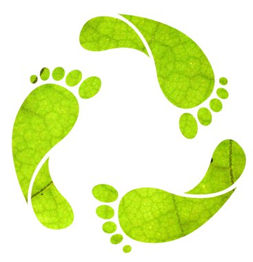 Footprint recycle sign clipart