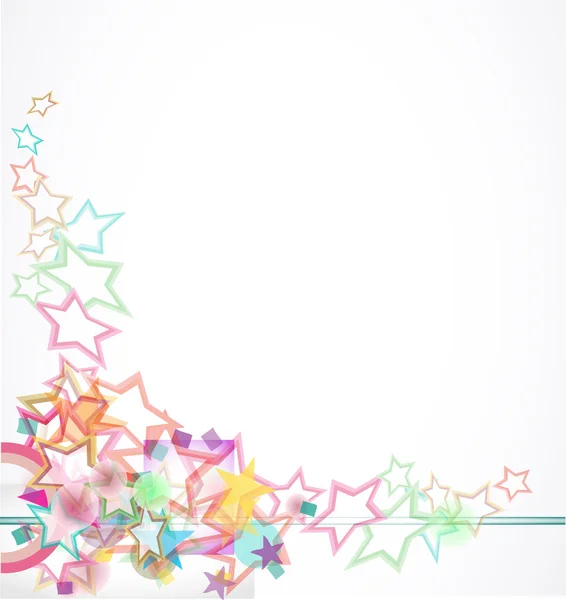 星のついた水彩画の背景 — ストックベクタ