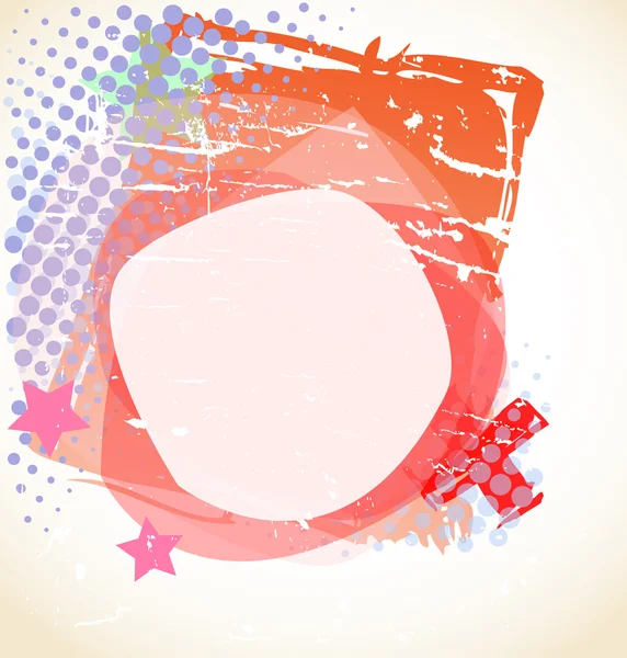 Sulu Boya renkli afiş ile yıldız — Stok Vektör