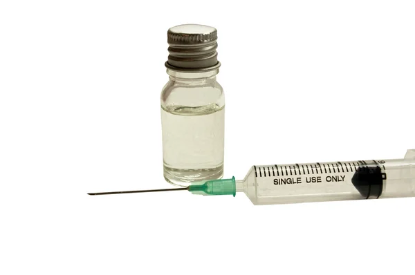 Serum & Syringe — Stock Photo, Image