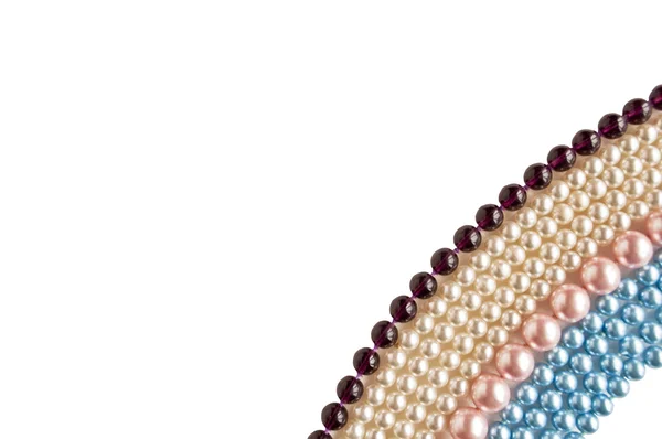 Mångfärgade pärlor — Stockfoto