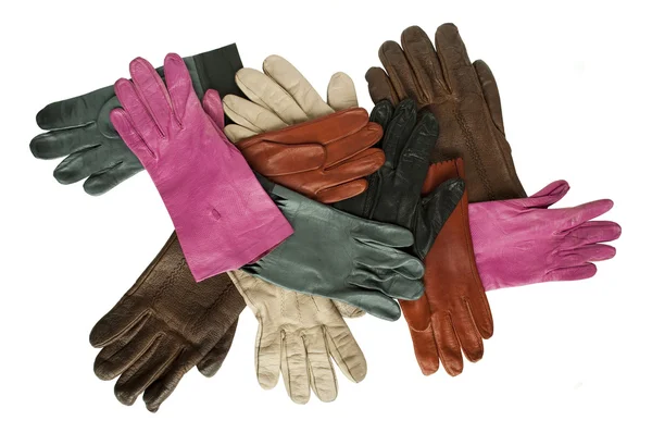 stock image Colorful leather gloves