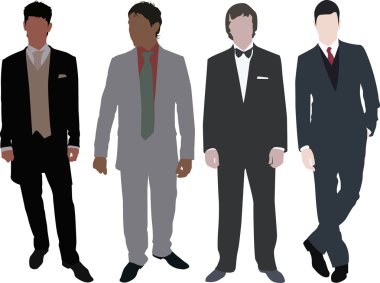 Men in costume clipart