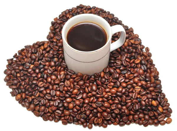Tazza di caffè con cuore — Foto Stock