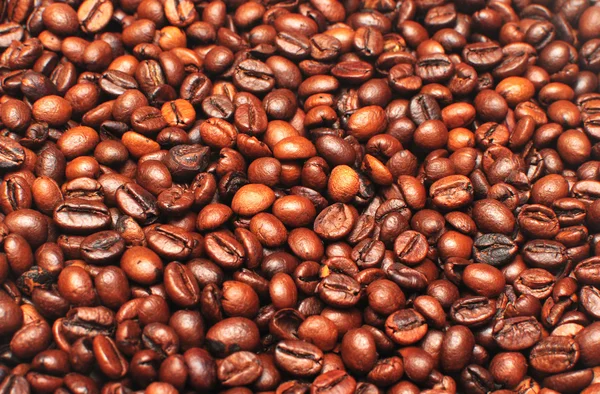 Grãos de café torrados fundo — Fotografia de Stock