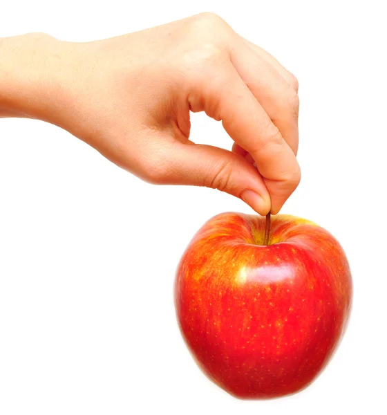 Saftigt rött äpple — Stockfoto