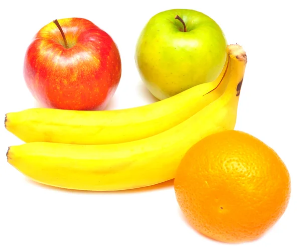 多汁的苹果、 香蕉和桔子 — 图库照片
