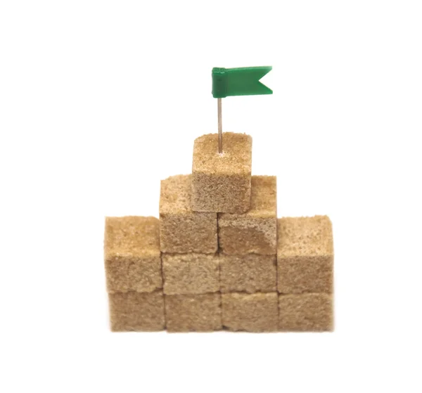 Cubes of crude sugar — Stock Photo, Image
