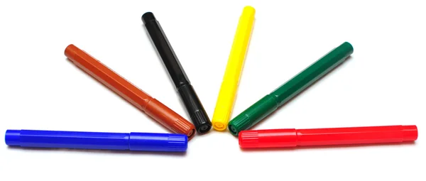 Flerfärgad filt pennor — Stockfoto
