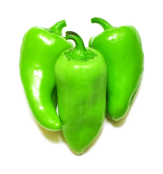 Три зелений перець — стокове фото