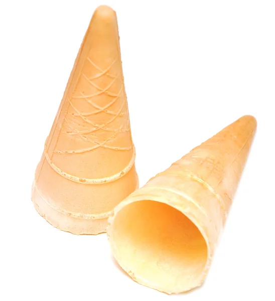 Два порожніх конуса морозива — стокове фото