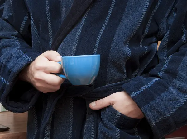 stock image Man in bathrobe