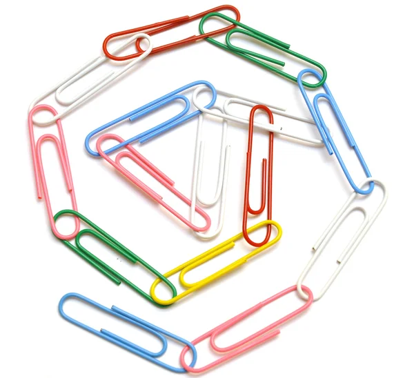 Colourful paper clips — Stock Photo, Image