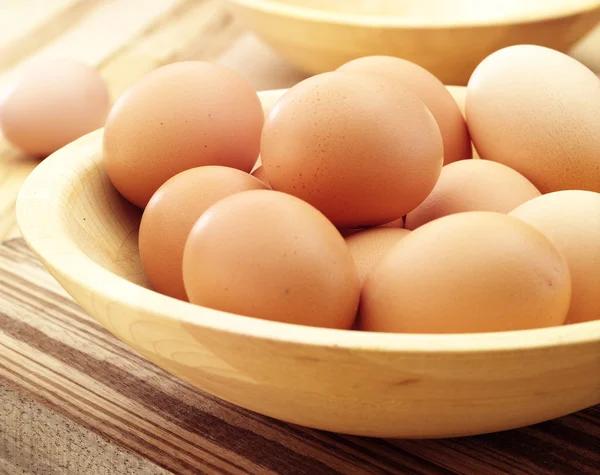 Eggs in birds nest — Stock Photo, Image