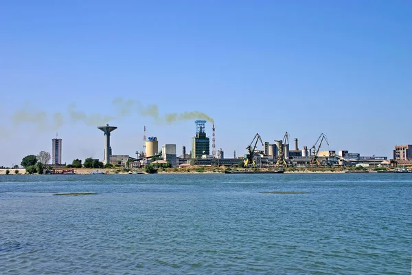 stock image Smoke polutted chemical factory