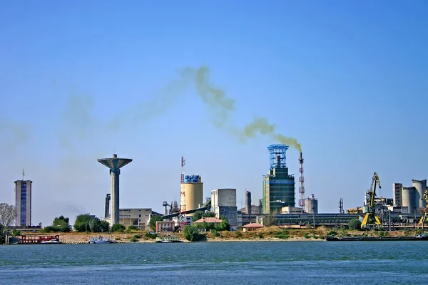 stock image Smoke polutted chemical factory