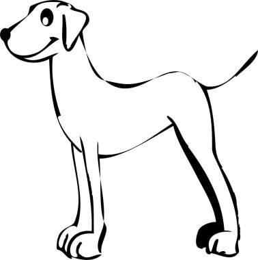 Happy cartoon dog. clipart