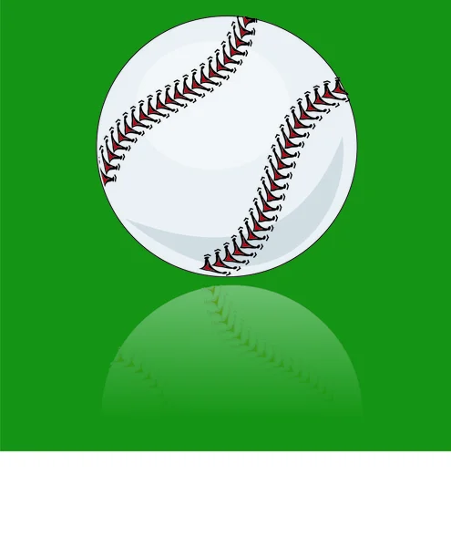Brand new baseball illustration reflected — Stock Photo, Image
