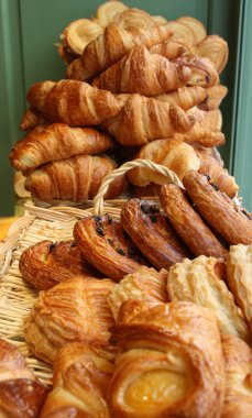 Pastries and Croissants in a bakery clipart