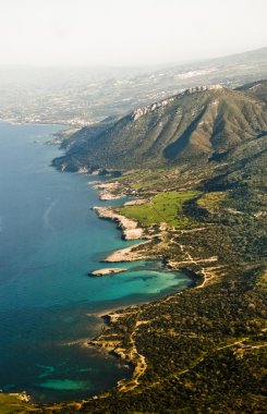 Akdeniz kıyı şeridi havadan görünümü