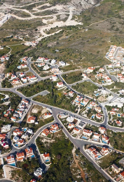 Luchtfoto van woonwijk — Stockfoto