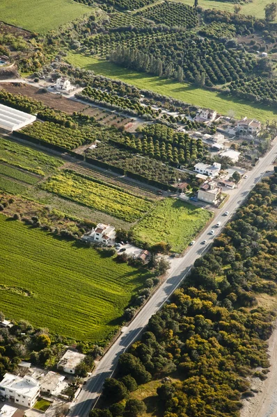 Fotografia aérea da zona rural — Fotografia de Stock