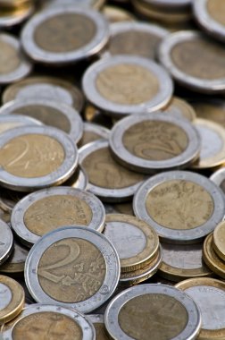 euro para yığını