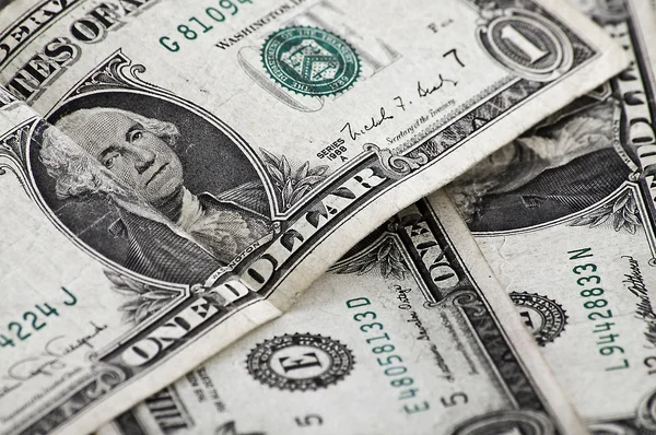 GEORGE WASHINGTON ON AN AMERICAN 1 DOLLAR BILL — Stock Photo, Image