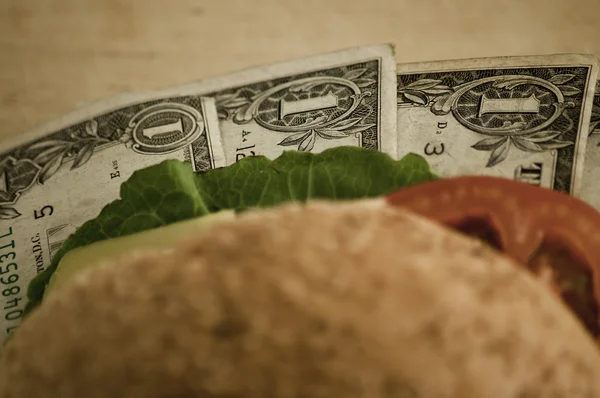 Dollar Burger — Stock Photo, Image