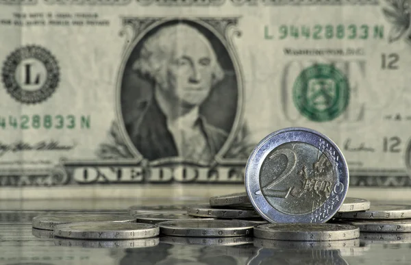 Euro ve dolar kavramı — Stok fotoğraf
