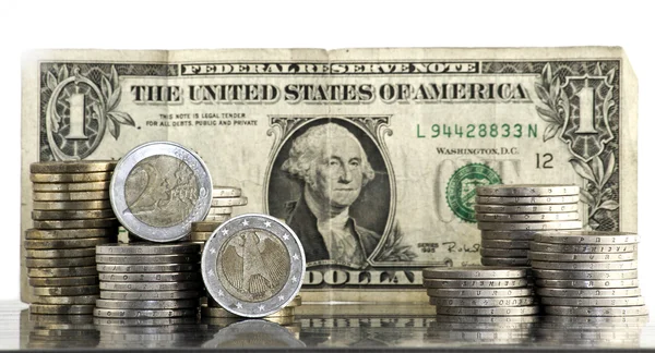 Concept of euro and dollar — Stock Photo, Image