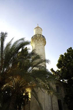 eski şehir Lefkoşa'daki Türk Camii minaresi