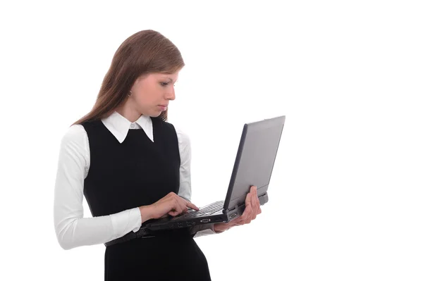 Mladé ženy s počítačem — Stock fotografie