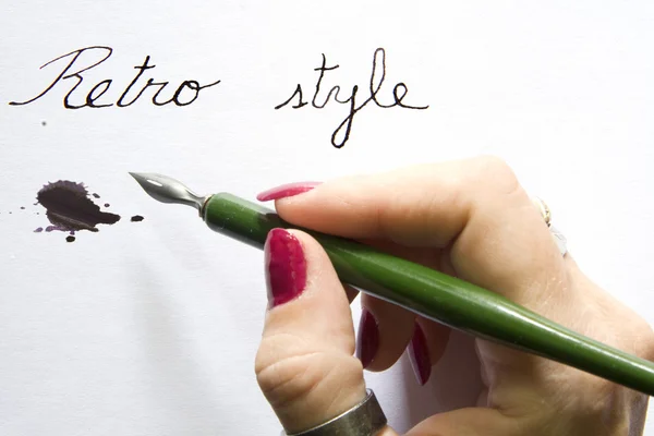 Stock image Hand writing retro style