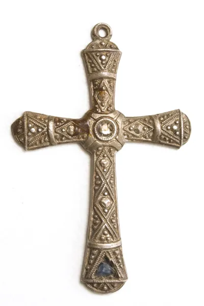 Silver crucifix — Stock Photo, Image